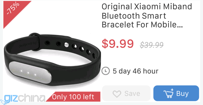 Warning: GetOne is selling Xiaomi Mi Band for only $9.99!