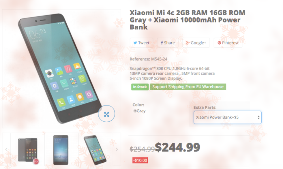 Today Only: Xiaomi Mi4c and 10,000mAh battery from $244.99