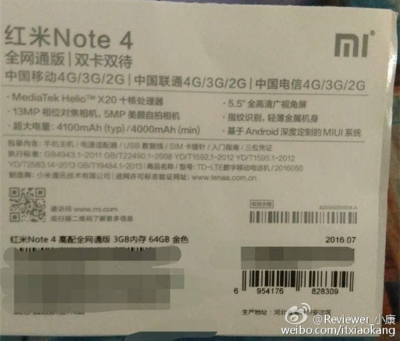 Dual-Camera Redmi Note 4 tipped for launch on 27th July