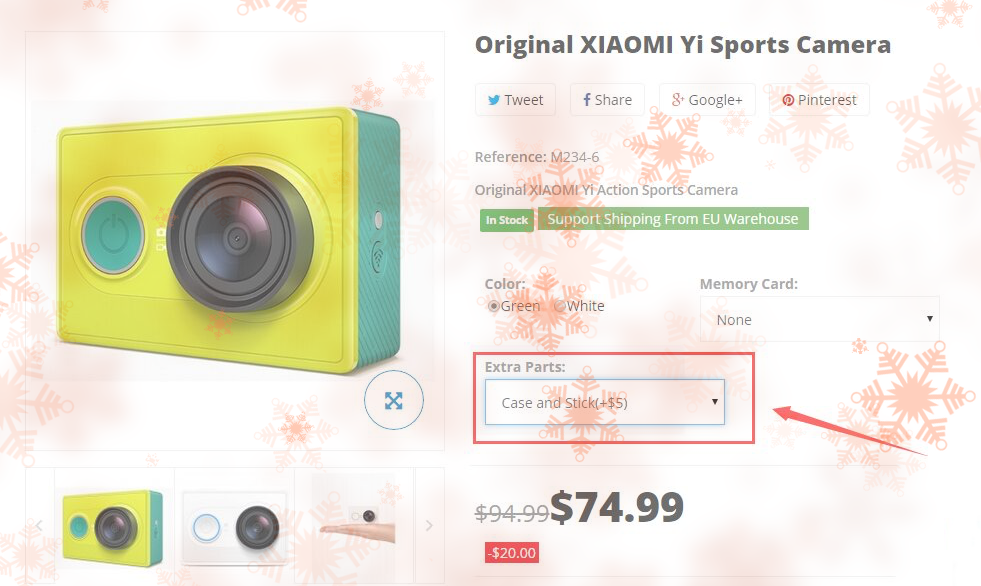 2nd December Advent offer - Xiao Yi Action Camera Bundle $74.99