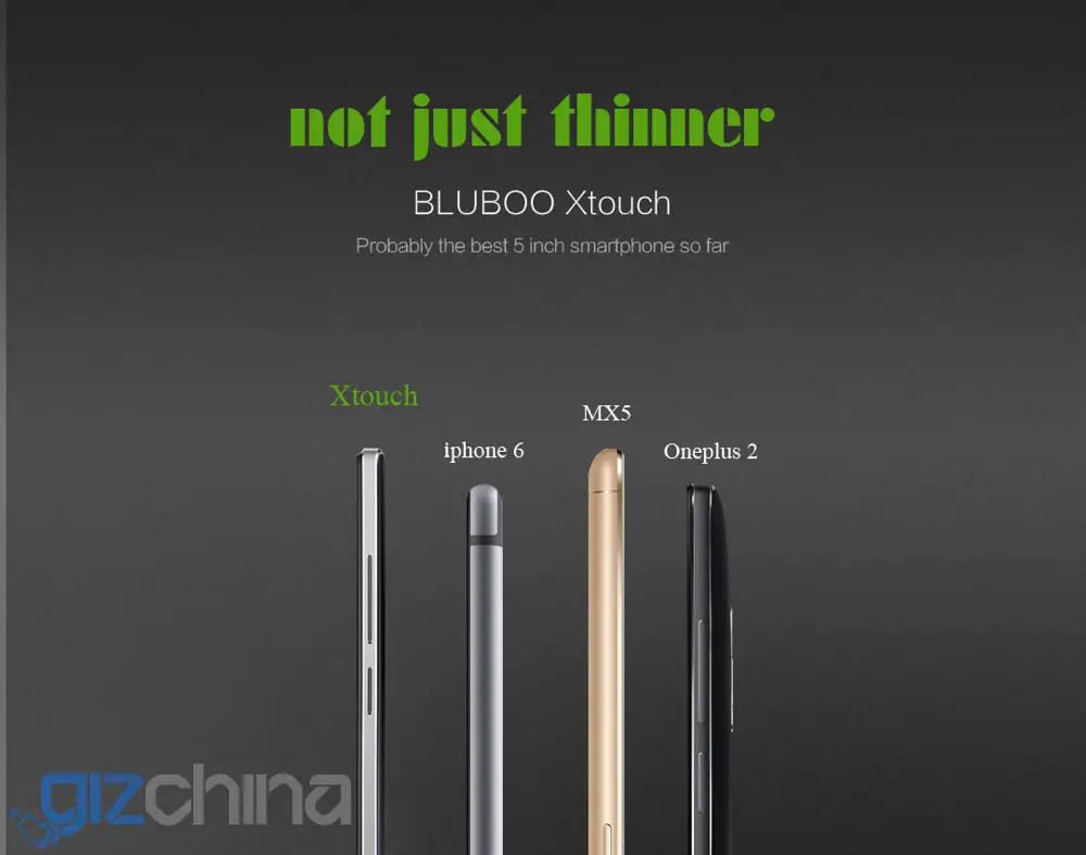 Helio X10 powered Bluboo Xtouch will measure just 5.5mm