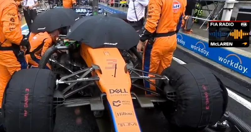 Video. Norris valt uit door schade tijdens crash