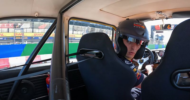 Video. Max Verstappen en Yuki Tsunoda racen achteruit op Zandvoort