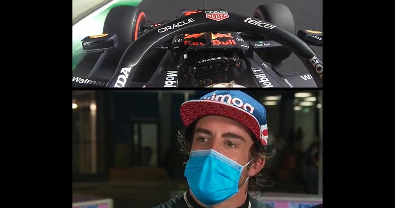 Video. Fernando Alonso reageert op crash Max Verstappen tijdens kwalificatie
