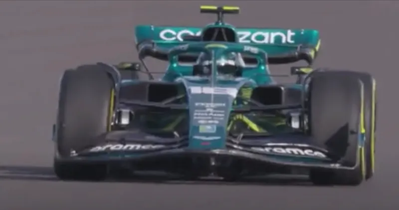 Video. Close-up beelden op het circuit van de Aston Martin AMR22