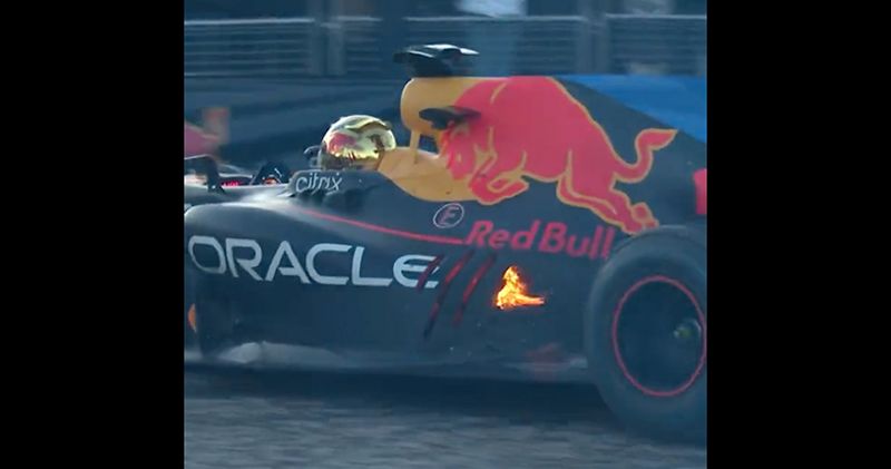 Video. Max Verstappen zet Red Bull-bolide in de hens tijdens showrun