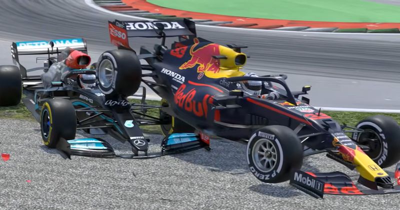 Video. Nieuwe 3D beelden van de crash tussen Max Verstappen en Lewis Hamilton.