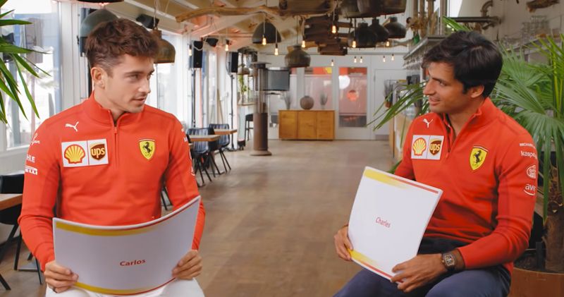 Video. Charles Leclerc en Carlos Sainz over ananas op pizza, vriendschap en simulatorwerk