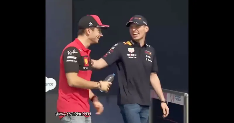 Video. Max Verstappen na stapavond met Charles Leclerc: 'Weer fris?'