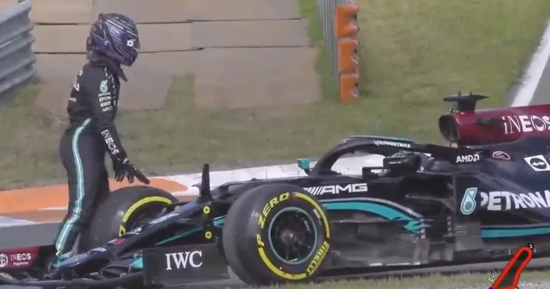 Video. Lewis Hamilton valt uit tijdens tweede vrije training in Zandvoort