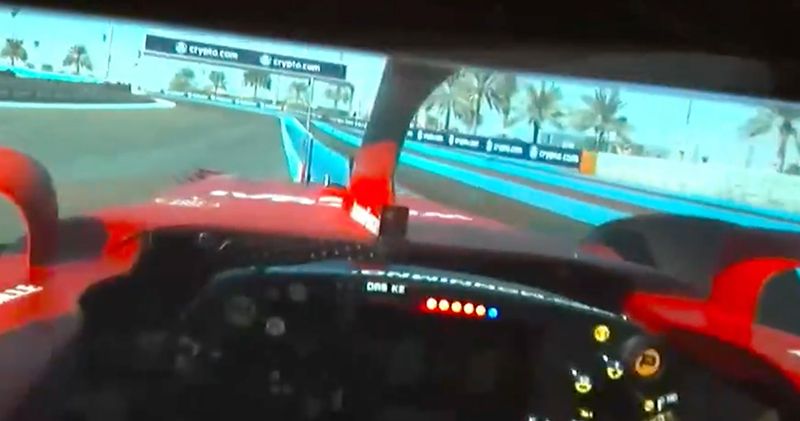 Video. Meerijden via de helmcamera van Charles Leclerc in Abu Dhabi