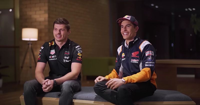Video. Wat vinden Max Verstappen en Marc Marquez van elkaar?