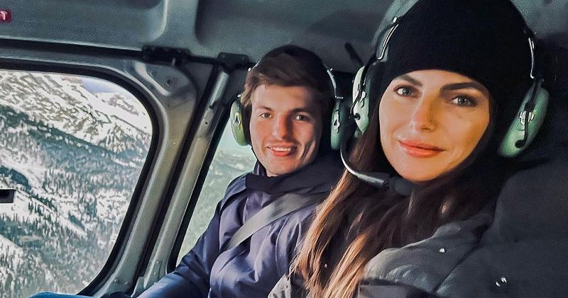 Video. Max Verstappen en Kelly Piquet genieten samen van helikoptervlucht