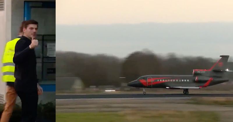 Video. Max en Jos Verstappen vertrekken vanaf Maastricht Airport
