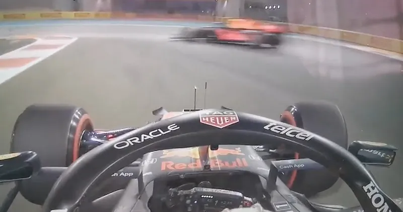 Video. Max Verstappen helpt Sergio Pérez ook met slipstream