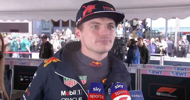 Video. De reactie van Max Verstappen bij Sky Sports na zijn winst op Imola