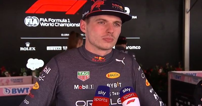 Video. De reactie van Max Verstappen bij Sky Sports na afloop van de Spaanse GP