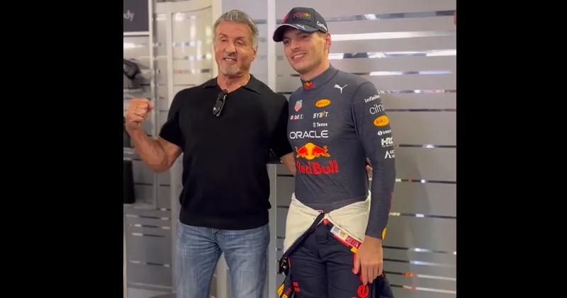 Video: Max Verstappen en Sylvester Stallone hebben onderonsje in Italië