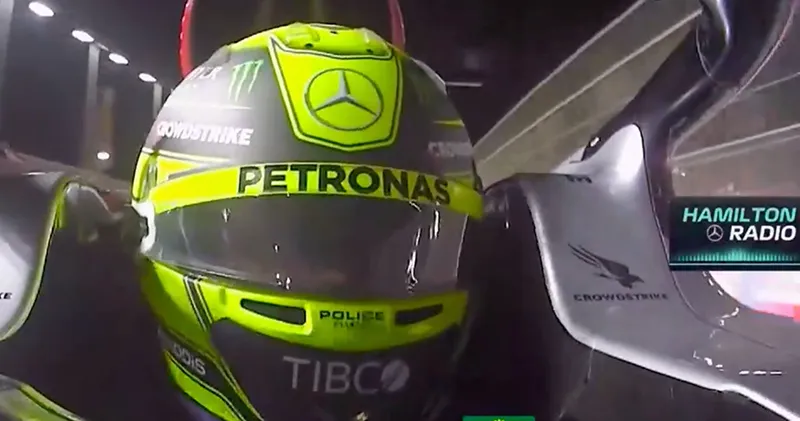 Video. De board-radio van Lewis Hamilton na zijn uitschakeling in Q1