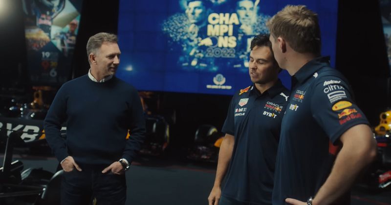 Video: Max Verstappen, Christian Horner en Sergio Pérez blikken terug op afgelopen F1-seizoen