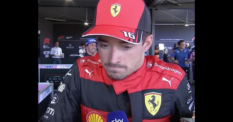 Video. De reactie van Charles Leclerc op zijn straf bij Sky Sports
