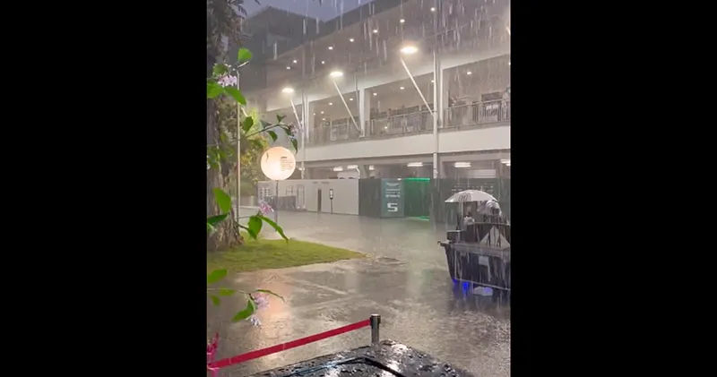 Start Grand Prix van Singapore onzeker door heftige regenbuien