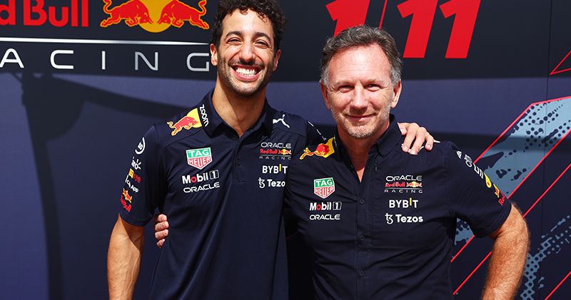 Tijdens DEZE races is Daniel Ricciardo reservecoureur bij Red Bull Racing