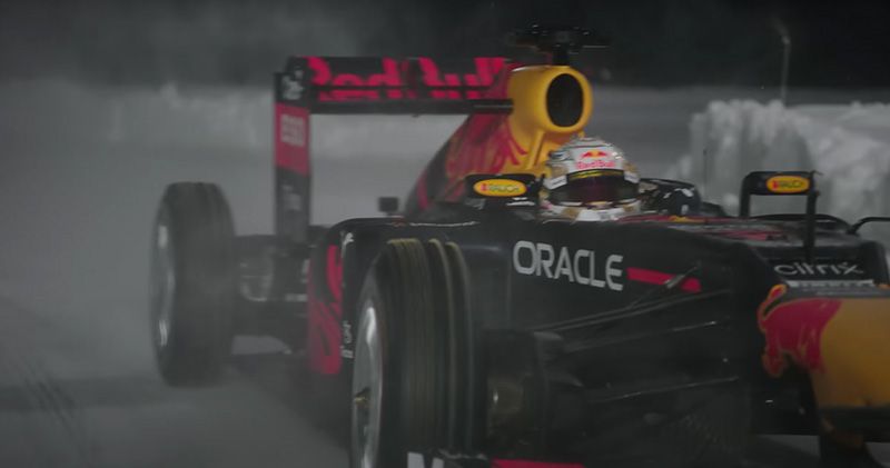 Video. Max Verstappen raast door de sneeuw in Oostenrijk