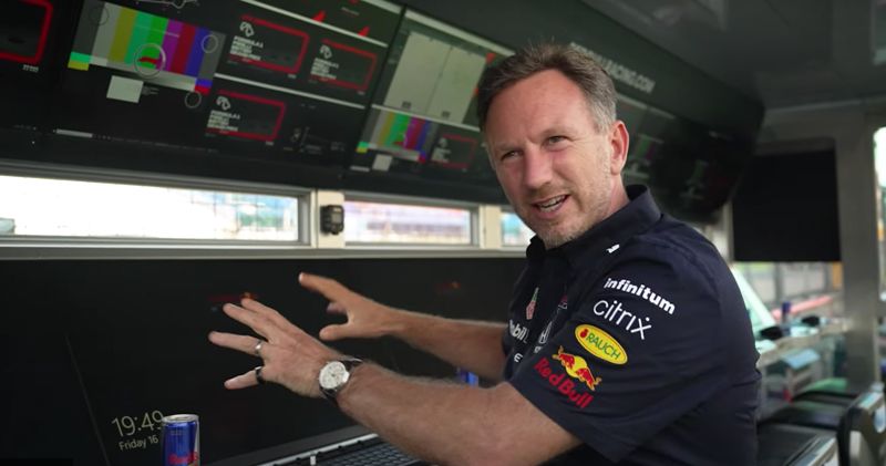 Video. Een rondleiding langs de nieuwe pitmuur van Red Bull Racing