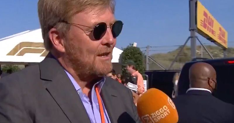 Video. Koning Willem-Alexander reageert op de overwinning van Max Verstappen