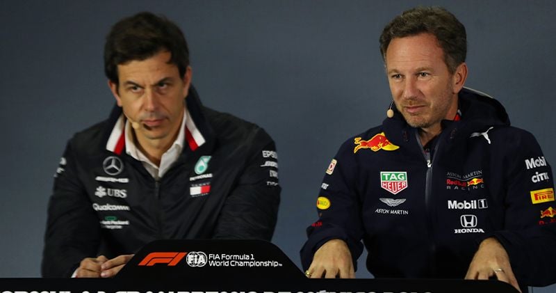 Christian Horner jaagt Toto Wolff op de kast met grap over raceverleden