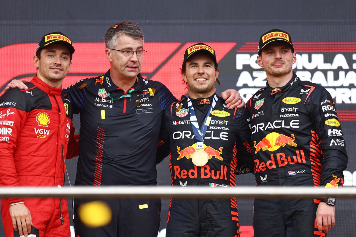 Max Verstappen en Charles Leclerc maakten fout tijdens podiumceremonie