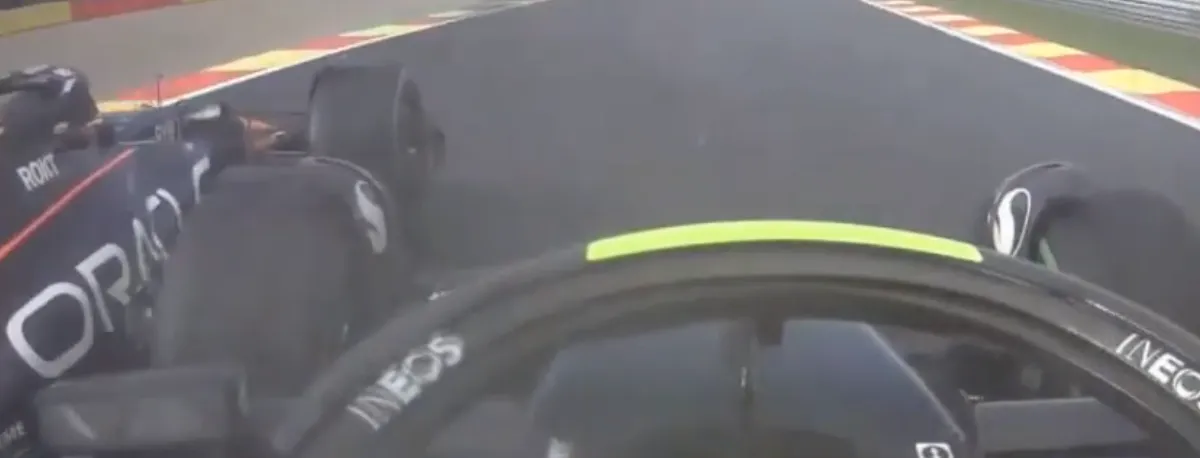 In beeld: de schade aan de Red Bull van Sergio Pérez na touché met Lewis Hamilton