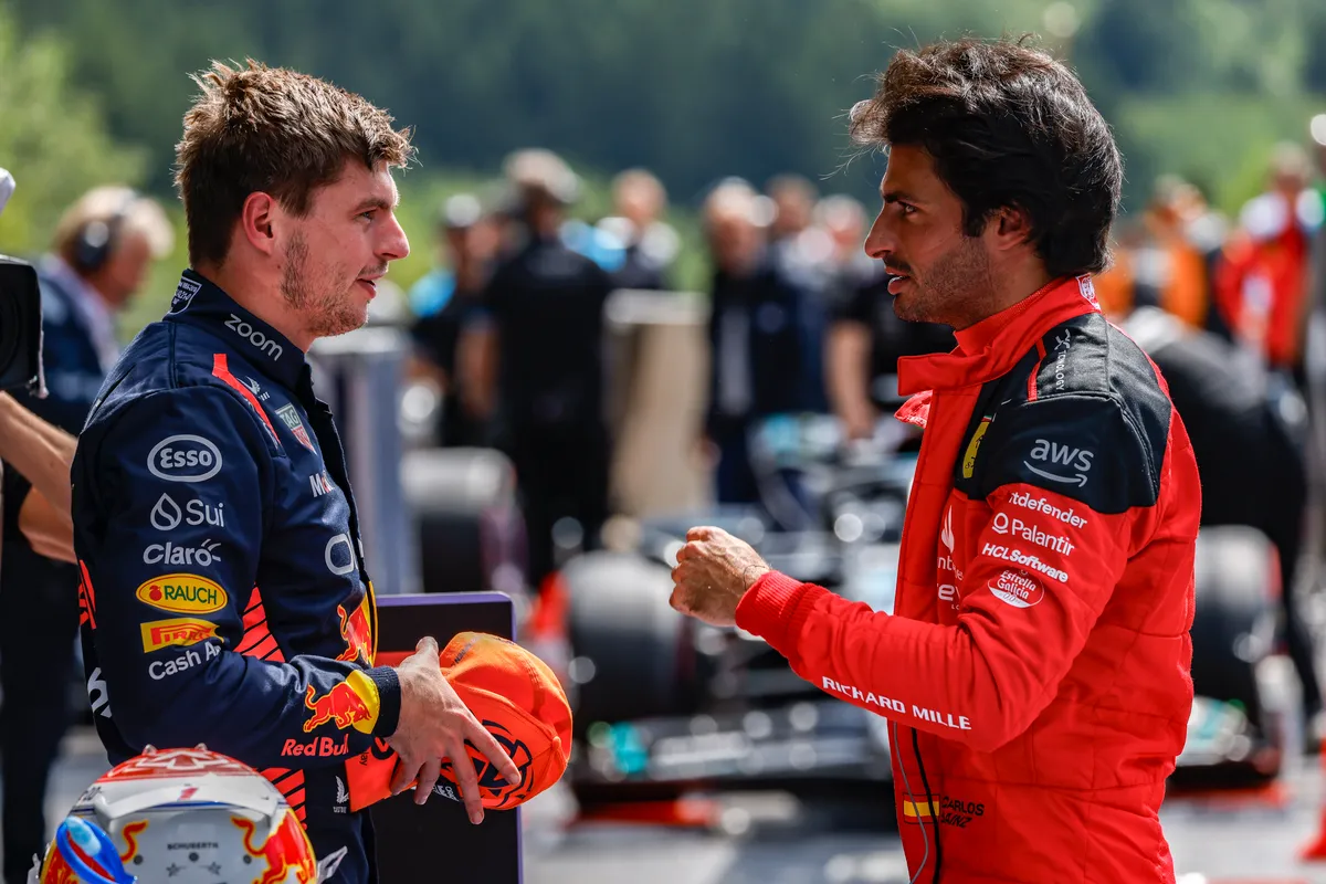 sainz ferrari max red bull