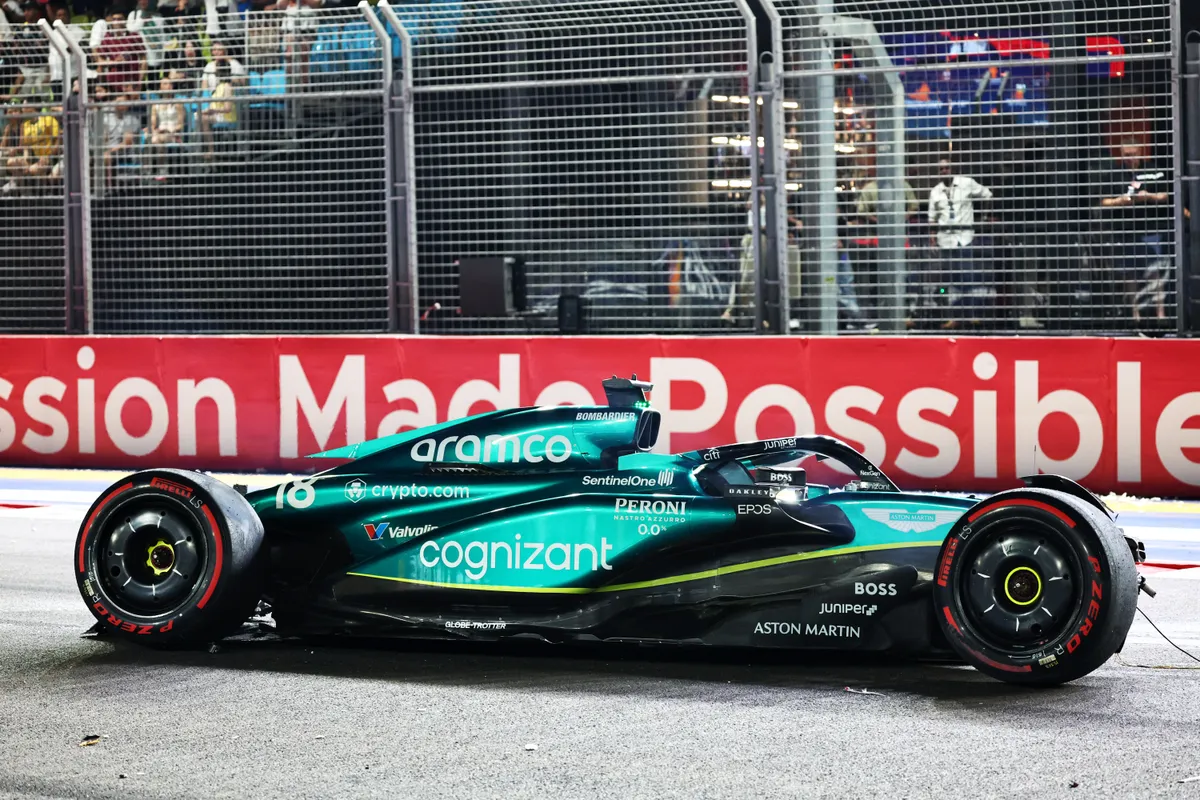 Lance Stroll weet reden voor crash en missen GP Singapore: 'Moest stoppen bij de weegbrug'