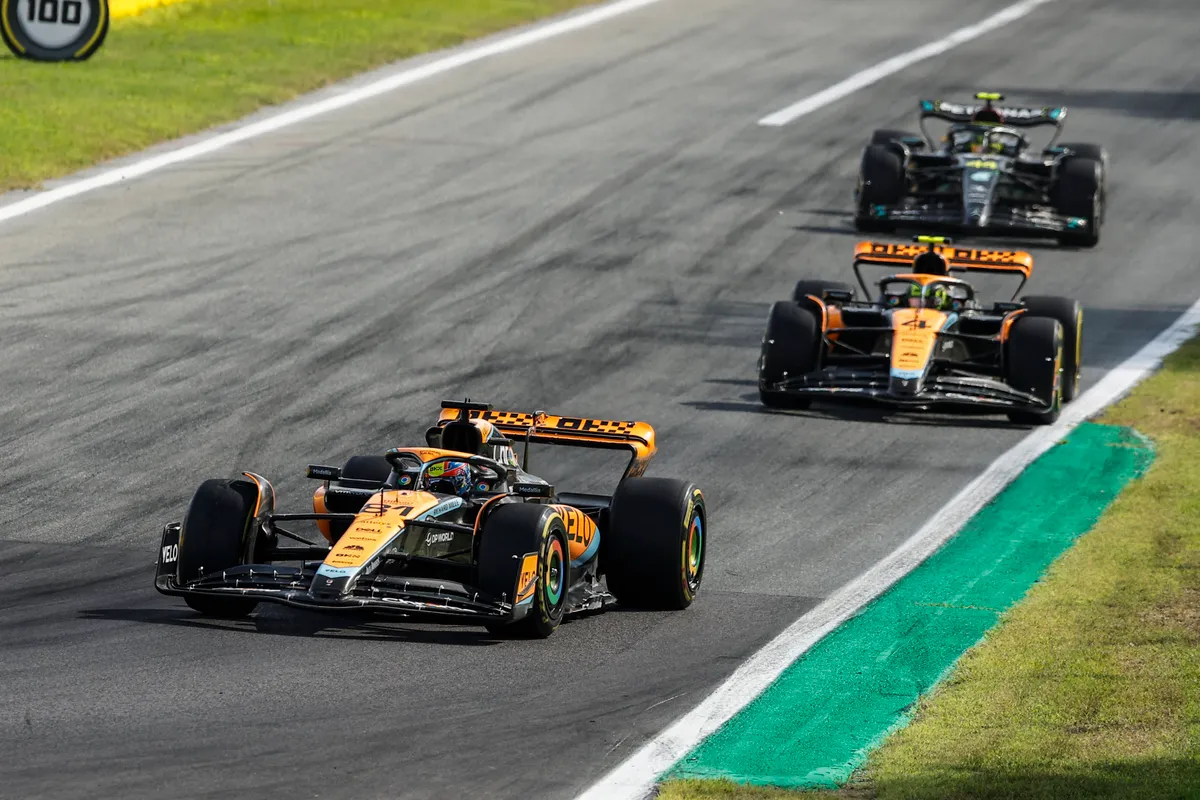 piastri norris hamilton mclaren mercedes