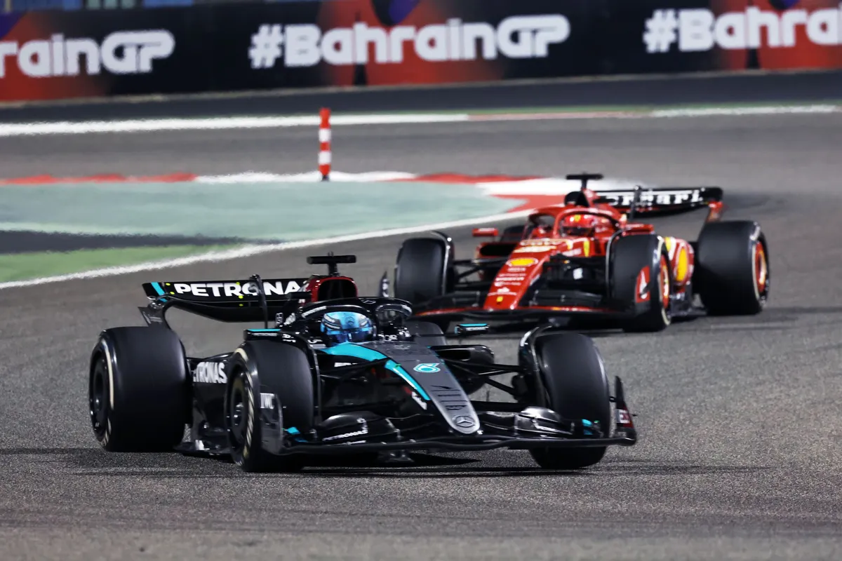mercedes ferrari russell leclerc