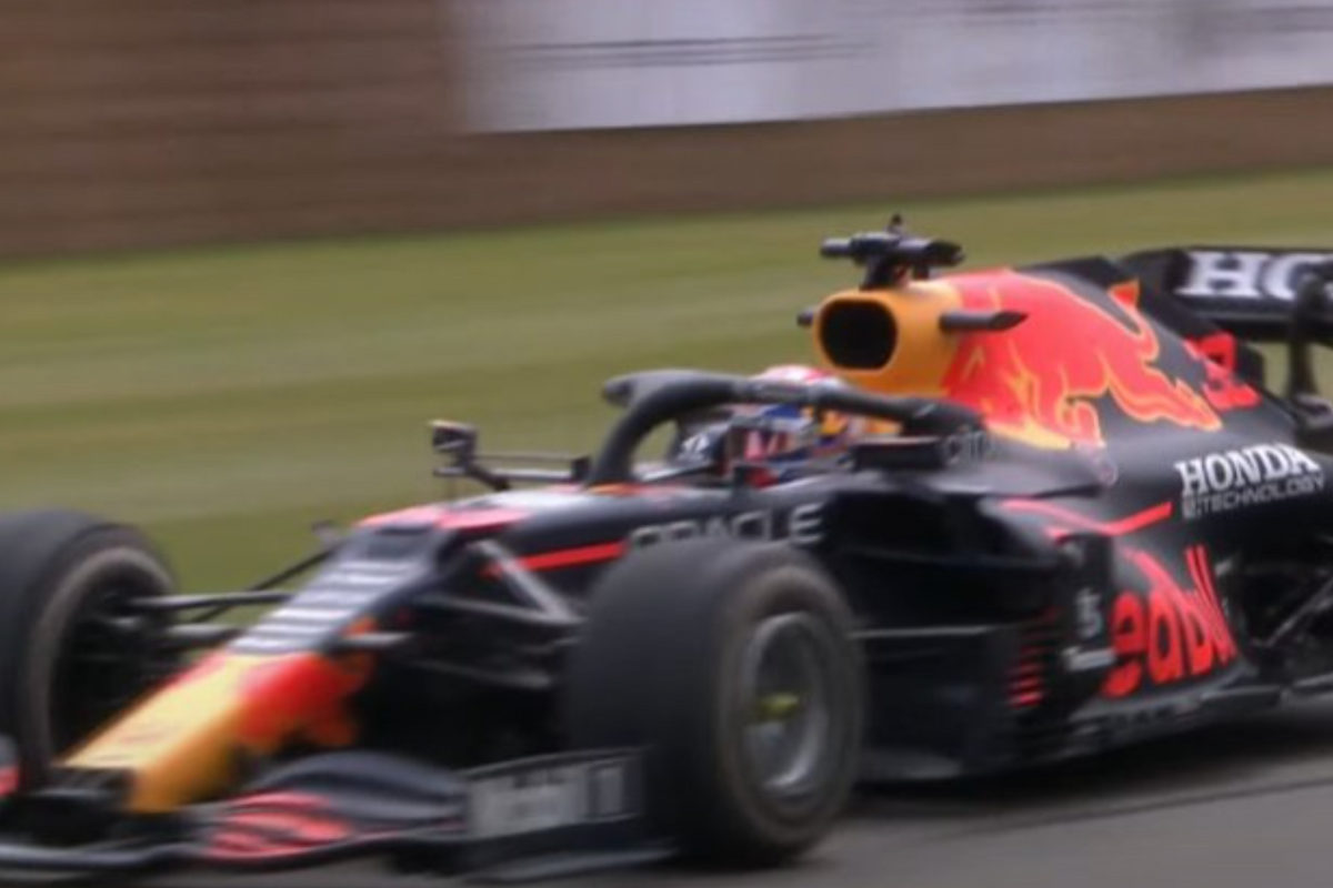 Video: Max Verstappen geeft gas op het Goodwood Festival of Speed