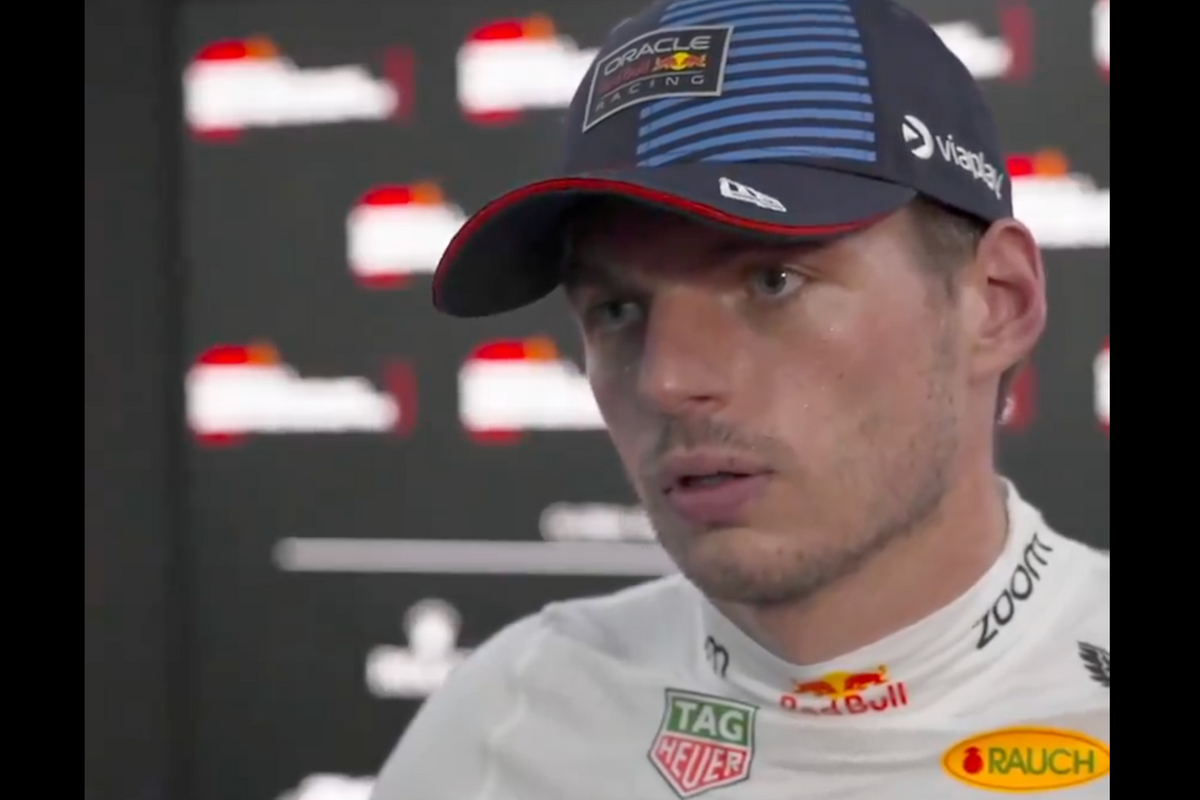 Video: De alleszeggende reactie van Max Verstappen op zijn FIA-taakstraf