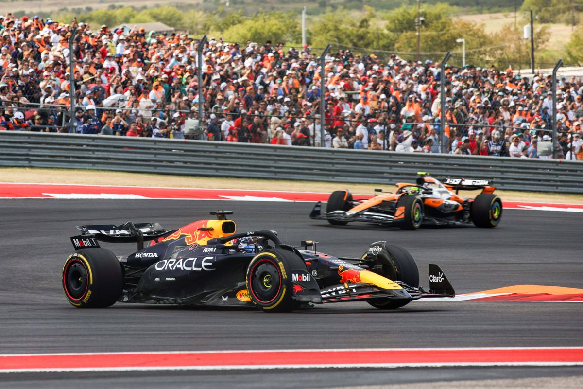 De reactie van Max Verstappen op het incident met Lando Norris in Austin