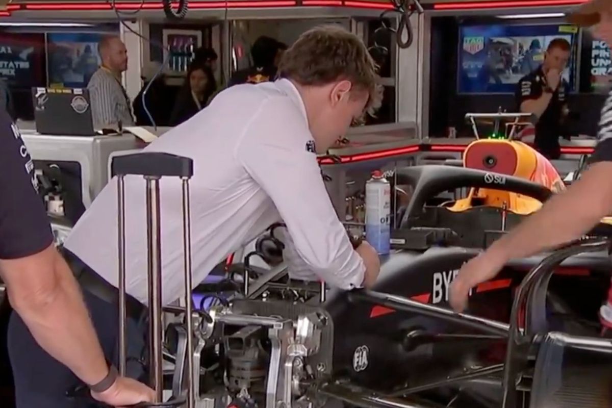 Video: FIA controleert auto Max Verstappen na klachten McLaren, met commentaar van Ted Kravitz