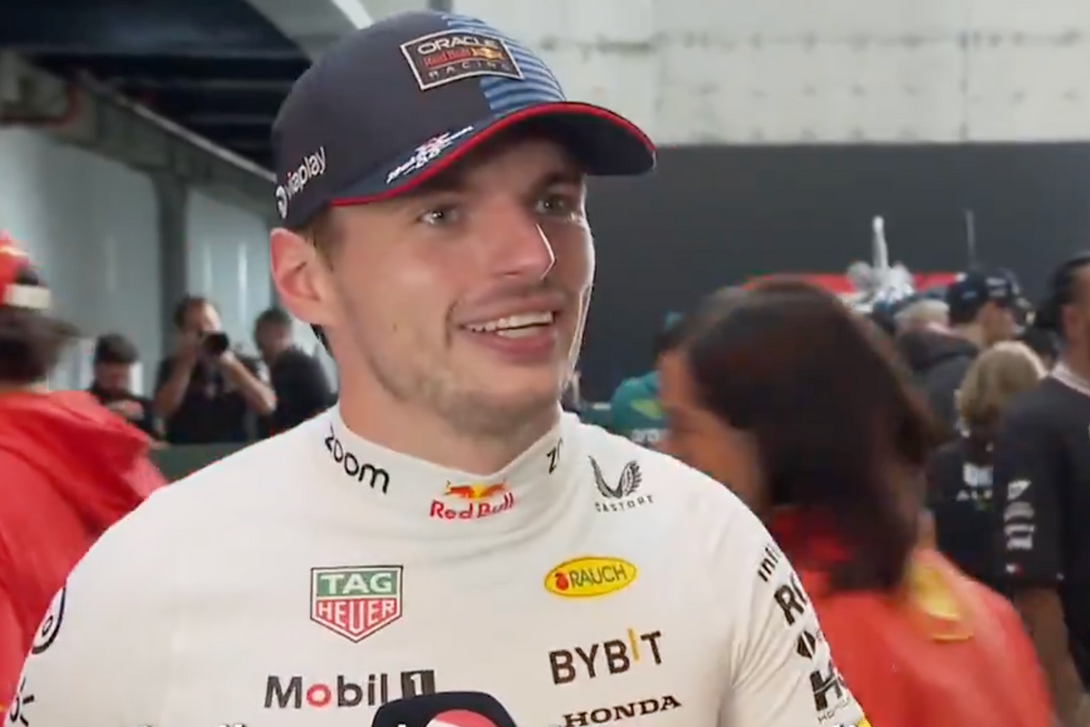 Video: De reactie van Max Verstappen bij Viaplay na de race in Brazilië