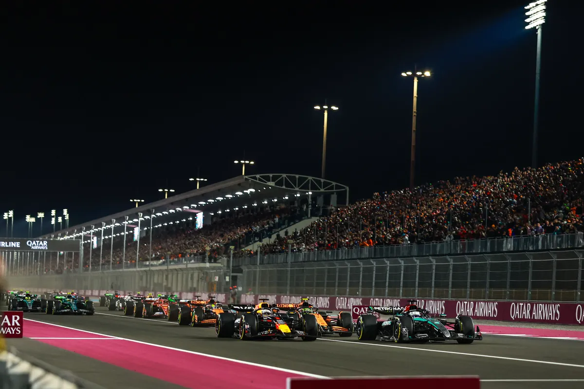 russell mercedes max red bull start