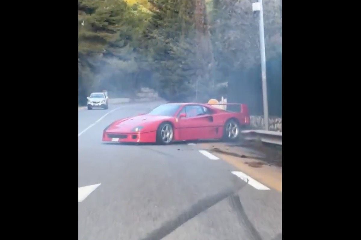 Video: Eerste beelden van Ferrari F40-crash Lando Norris in Monaco