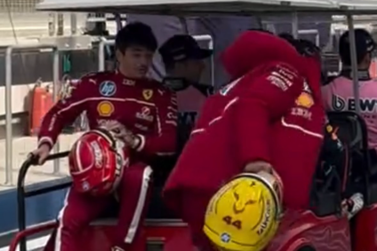 Video: Lewis Hamilton neemt groot risico en loopt bijna een blessure op tijdens eerste Formule 1-testdag