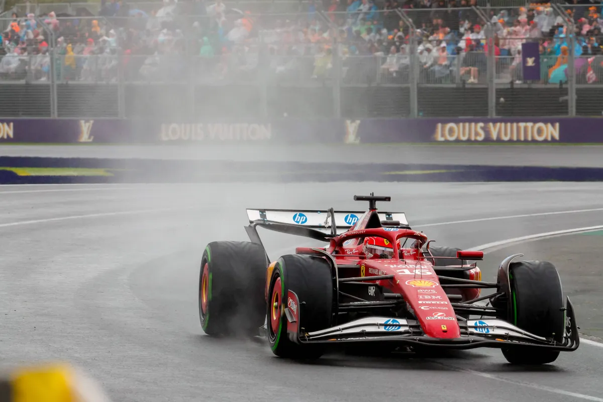 leclerc ferrari aus regen