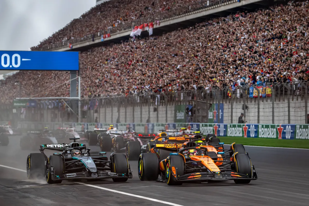 start grid china piastri mclaren russell mercedes