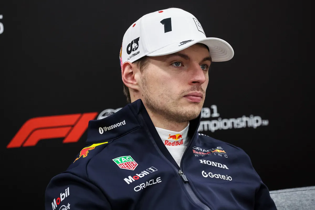 Max Verstappen in de persconferentie