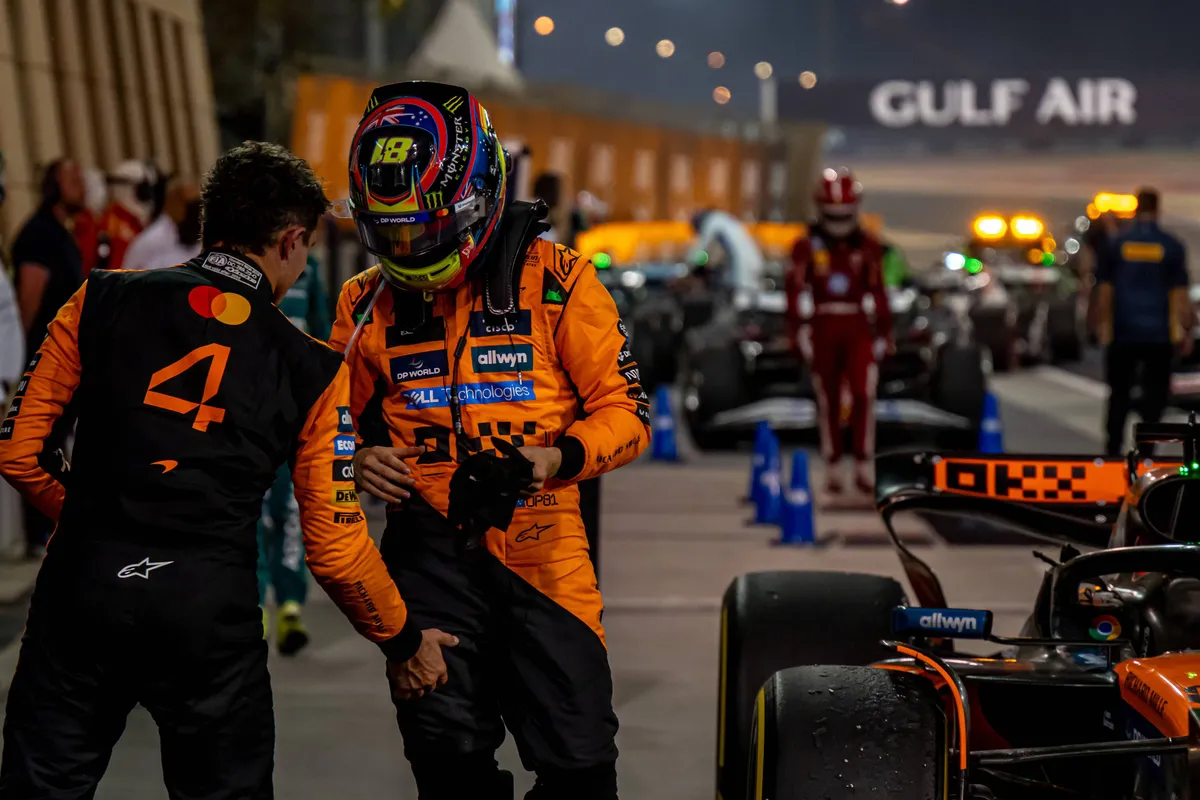 Lando Norris en Oscar Piastri na de GP van Bahrein