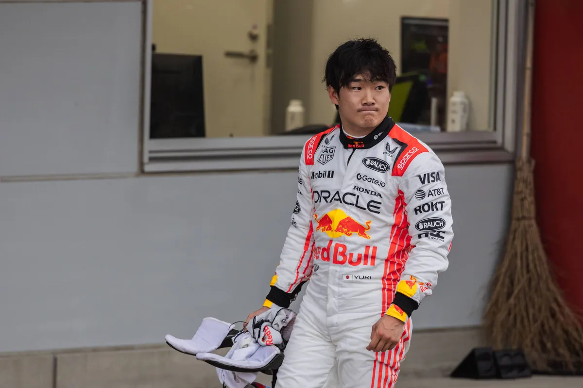 Yuki Tsunoda na de GP van Japan voor Red Bull